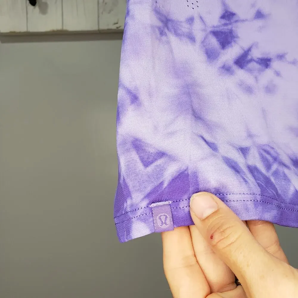 Lululemon Train to Be Tank Top Rain Stripe Marble Dye Charged Indigo Medium